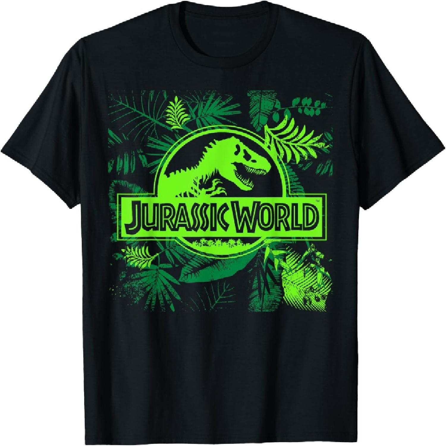 Jurassic World Green Jungle Classic Logo T-Shirt XXXXXL разноцветный