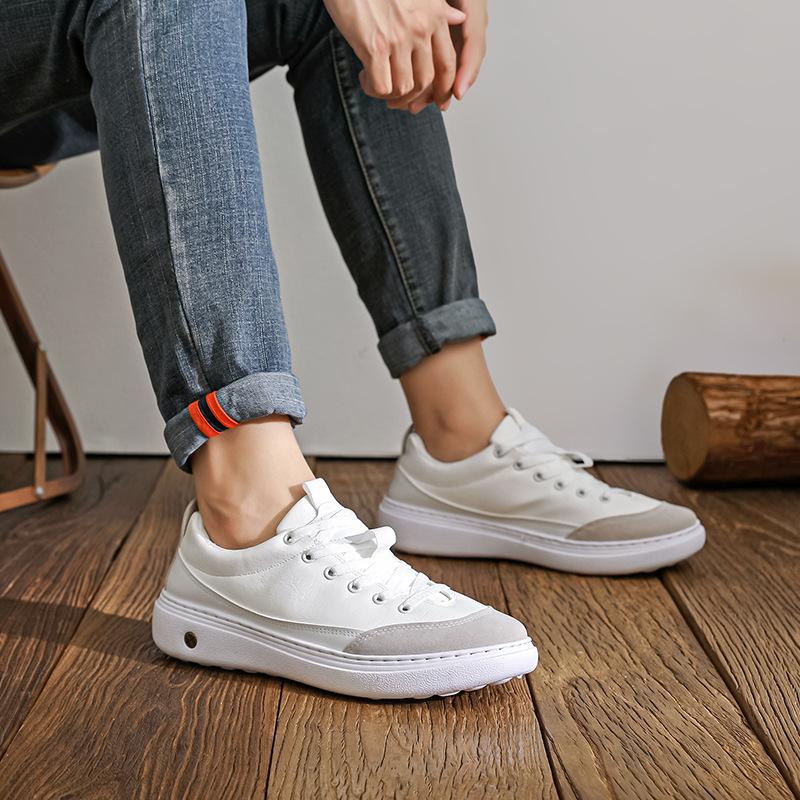 

Men s shoes summer new breathable mesh shoes men s trend fashion versatile platform soft casual board shoes 39 белый