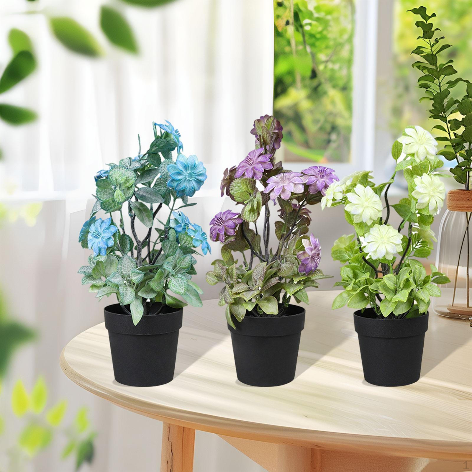 

3 шт. Маленькие искусственные растения, искусственные цветы в горшках, настольные украшения для жизни Style C