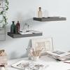 VidaXL Floating Wall Shelf 2 Pcs Glossy Grey 40x23x3.8 Cm MDF