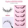 5 párů očního ocasu prodlužující falešné řasy pro kočičí oko 3D nástroje pro make-up umělých norkových řas