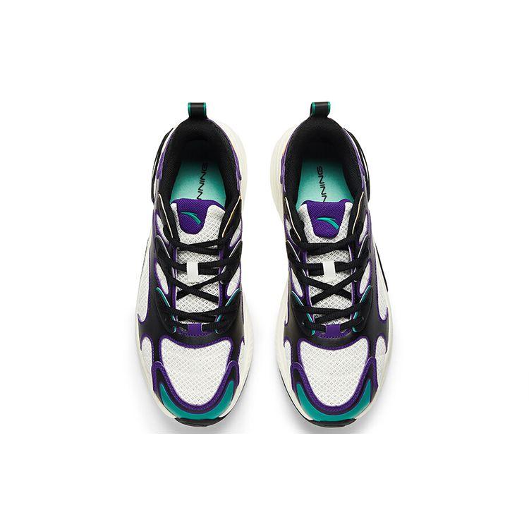 Anta Versatile Durable Breathable Low-Top Running Shoes Men Sneakers White Blue Black 112025591-1