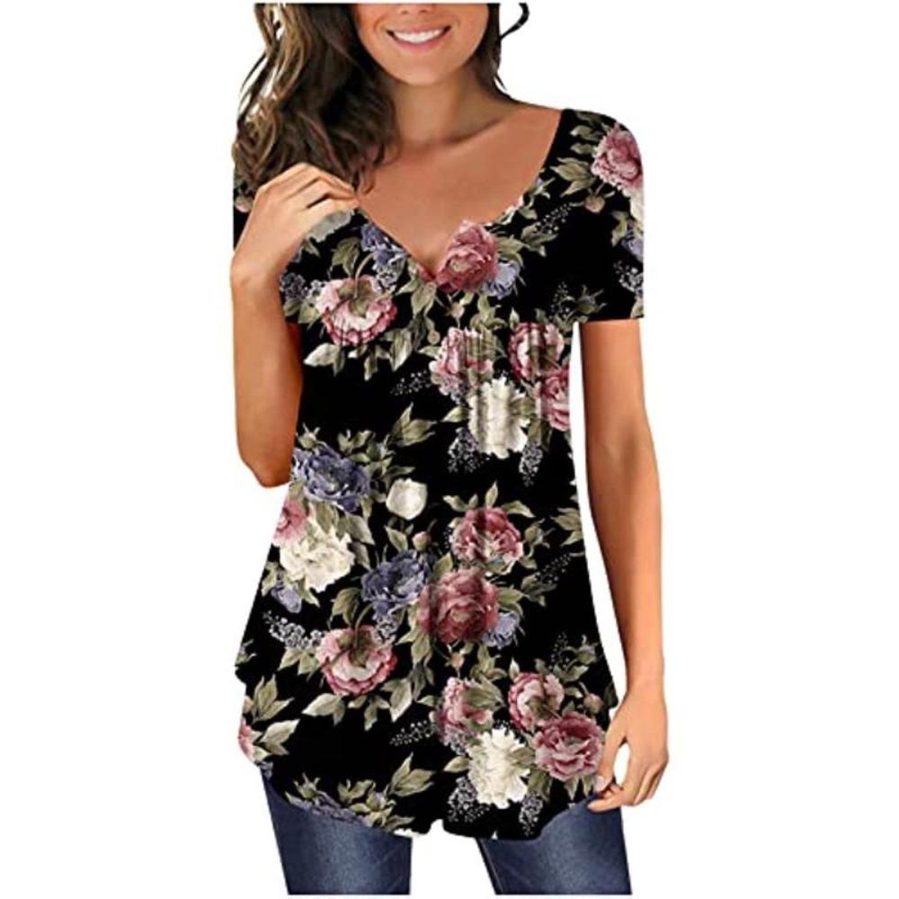 Летние модные женские топы с коротким рукавом и вырезом — фото 3