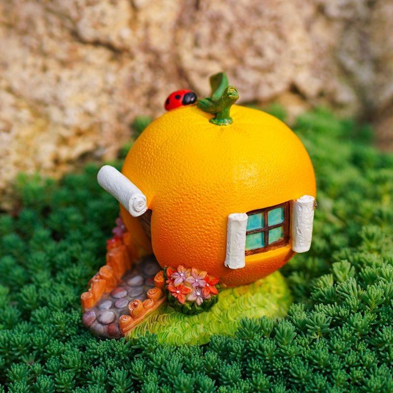 Orange House Creative Fruit House Ornament Desktop Micro Landscape Bonsai Car Decoration Gift Kindergarten Landscape