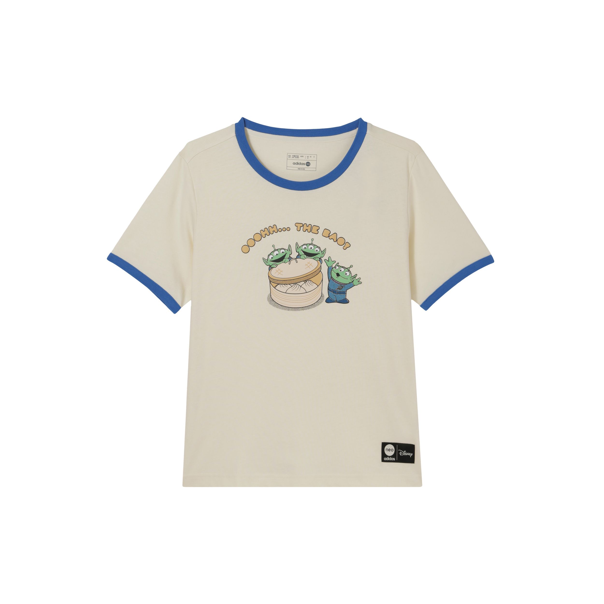 adidas Neo x Disney Graphic T-Shirt White Green Women s IP9383 S