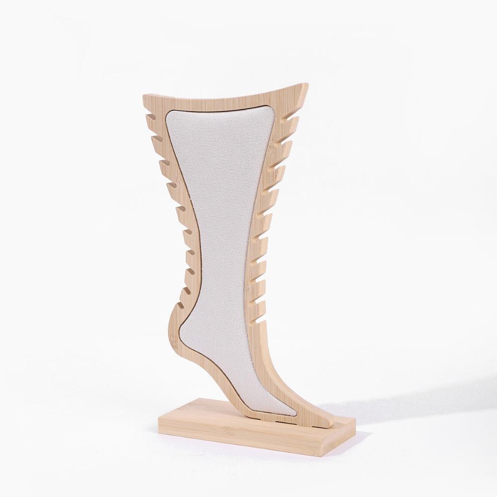 Creative Foot Shaped Anklet Display Stands Desktop Jewelry Display Wooden Holder Detachable Jewelry Hanging Stand