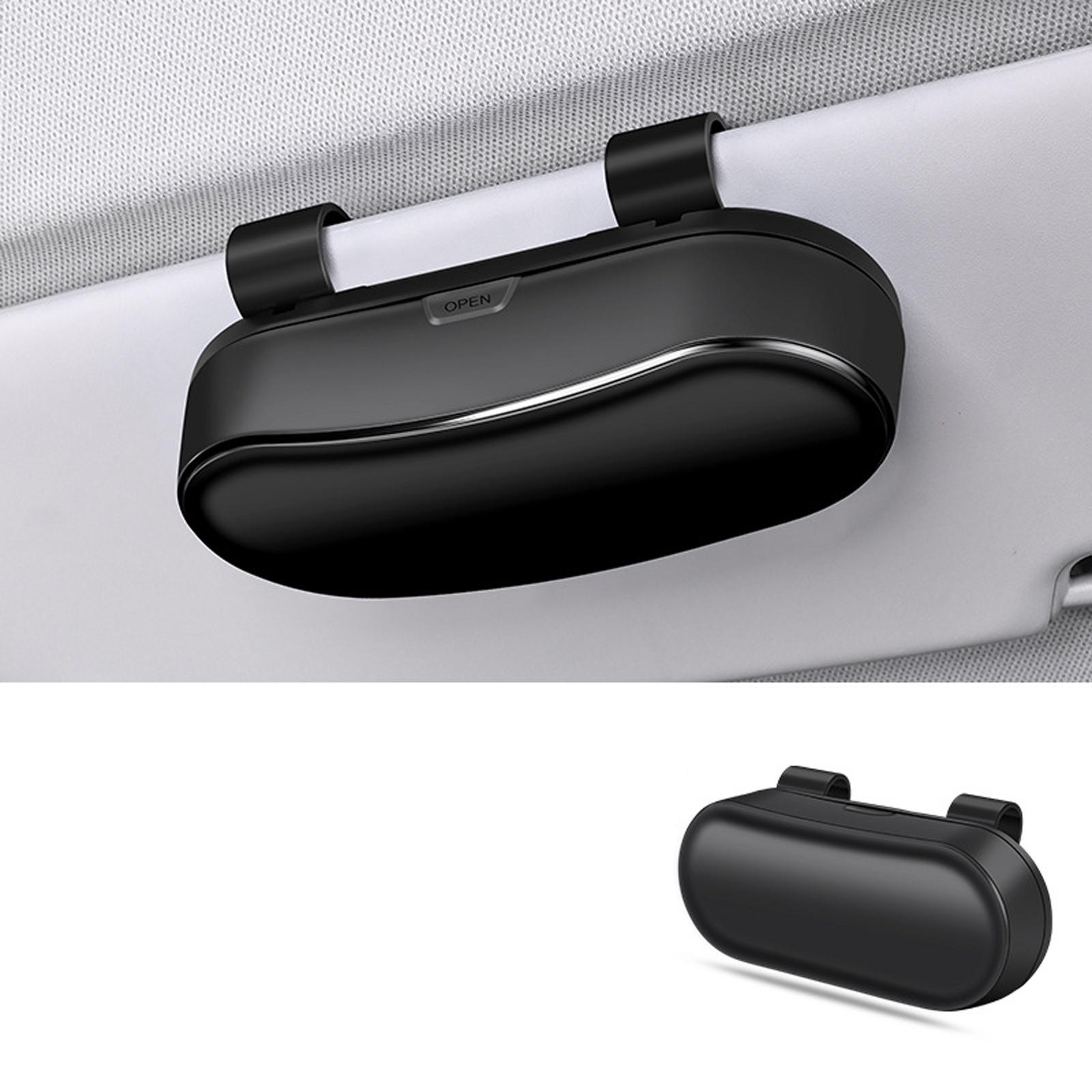 

Car Sunglasses Case, Car Sun Visor Sunglasses Case, Multi-functional Sunglasses Clip, Convenient Storage For Glasses/cards And Receipts. One Size чорний