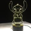 3D Cartoon Stitch Night Light Touch Switch 7 Color Change LED Desk Lamp Gift