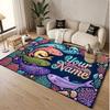 Fish Ocean Theme Soft Crystal Velvet Rug Custom Name & Text Print Non Slip Floor Rug for Bedroom Living Room