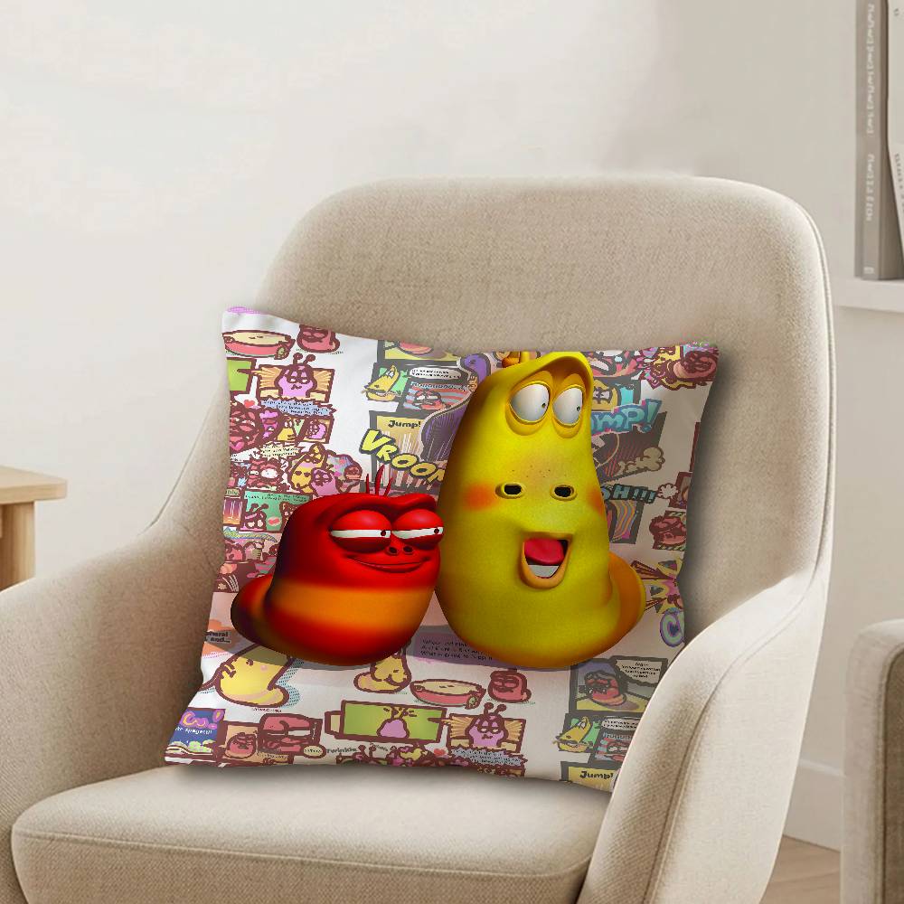 Funny L-Larva Cartoon Personalized picture text home decorative pillows Household Gifts 45x45cm