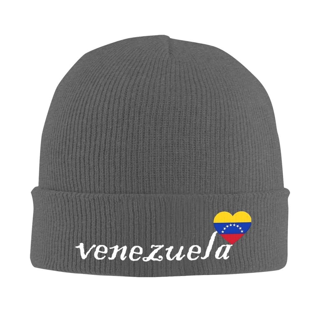 Venezuela With Heart Flag Venezuelan Knitted Hat Womens Unisexs Beanies Winter Hats Acrylic  Warm Cap