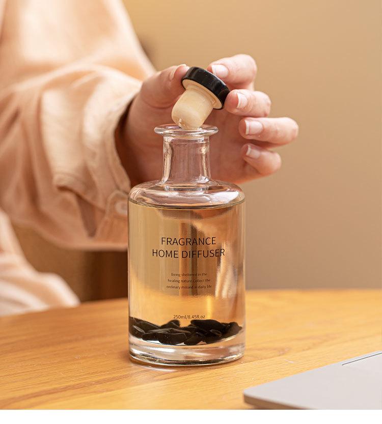 Rattan Glass Aromatherapy Diffuser: Flameless Essential Oil Decor for Home, Bedroom & Hotel