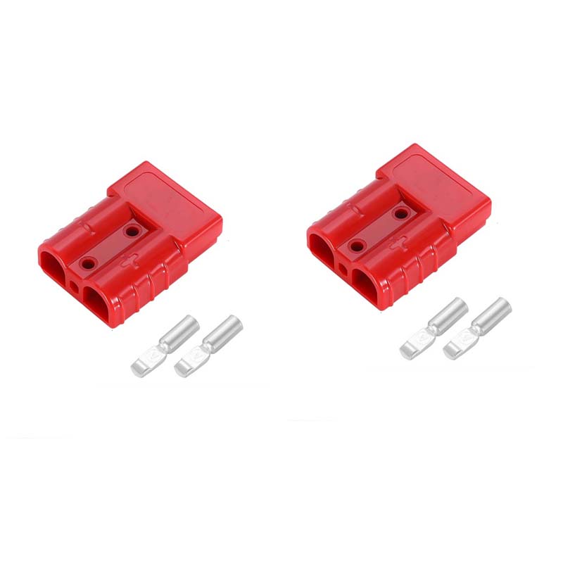 2PCS For Anderson 50A Plug Cable Terminal Battery Power Connector Kit Quick Plug Battery Charging Connector