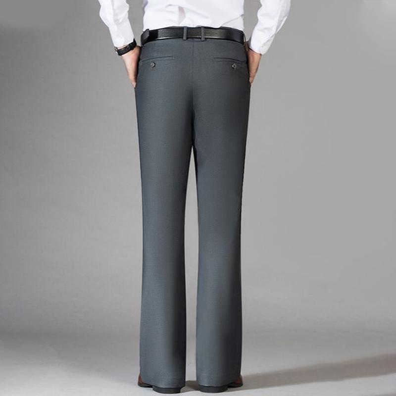 Men's Plus Size Flared Dress Pants Business Office Trousers