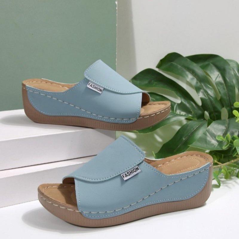 Slope Heel Slippers Fish-mouth Shoes, Flip-flops Beach Women's Shoes Flip-flops