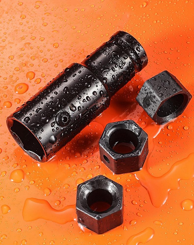 1/2Inch Drive Impact Socket Set 12/14/16mm Multifunction Screw Rod Scaffold Shelf Disassembly Sleeve CR-M Steel Impact Socket