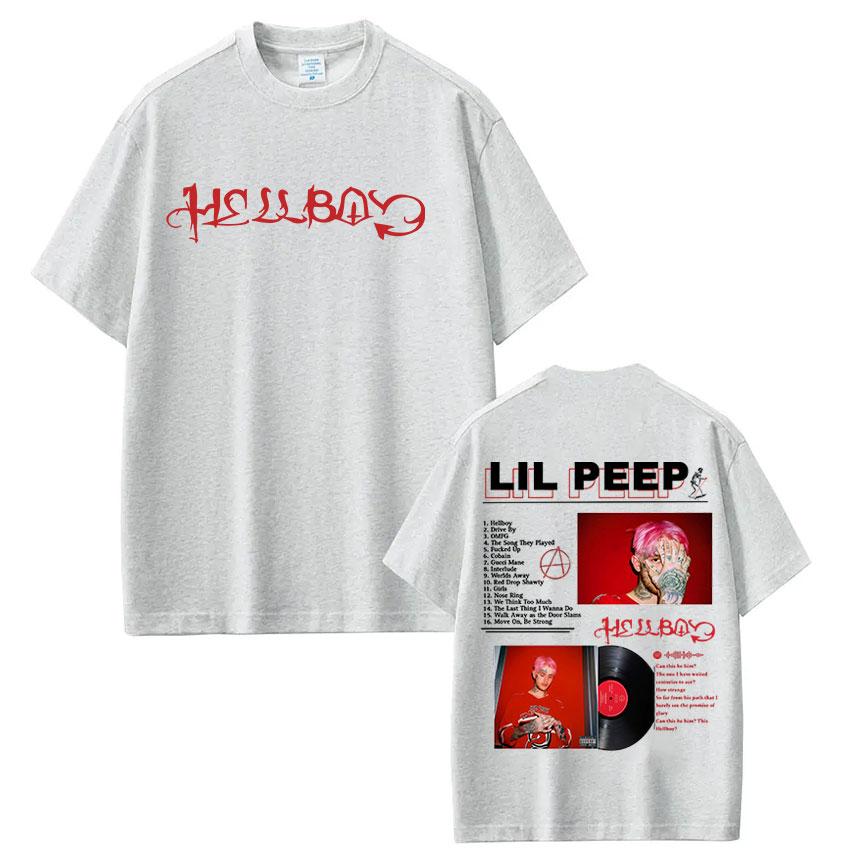 Rapper Lil Peep Crybaby Hellboy Tshirt Unisexs Women Clothing Fashion Hip Hop T Shirt  Oversized Short Sleeve TShirts