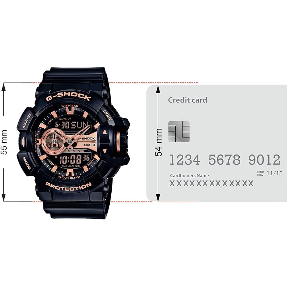 Casio G-Shock GA-400GB-1A4 Black Analog-Digital Watch Water Resistant Shock Resistant