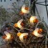 2026 Bees String Lights 10/20/40/80 LED Lights Mini Vintage Christmas Halloween Decorative String Lights Patio Garden Home