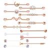 Edelstahl Barbell Ohrstecker Piercing Schmuck Doppelohrloch Ohrringe