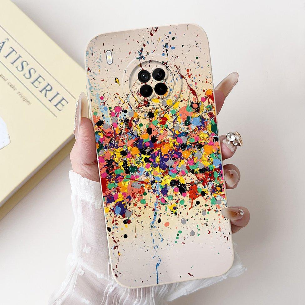 For Huawei Y9a Case Fashion Cute Cartoon Luxury Flowers Silicone Back Cover For Huawei Y9a Phone Case Shockproof Bumper FRL-L22