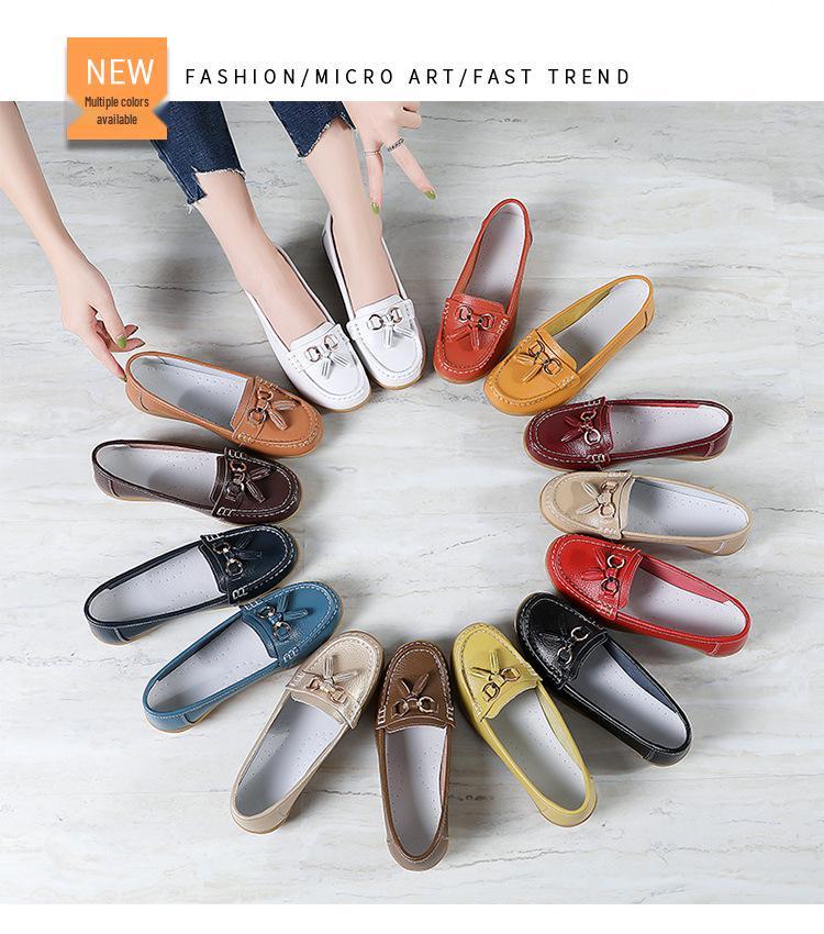 Summer Soft Wedge Leather Shoes for Middle-Aged and Elderly Women – Breathable Design