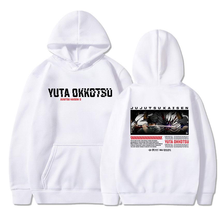 Anime Jujutsu Kaisen Mikina Vtipná Grafická Mikina Yuta Okkotsu Nadměrná Mikina s Kapucí Dlouhý Rukáv Pánské Dámské Oblečení