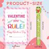 48 Pieces Valentine'S Day Gifts Rulers And Cards Bulk 12 Styles Colorful Valentine Accessories For Party Favors Supplies Classro