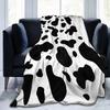 Braune Kuhmuster Flanell Fleece Decke Leicht Super Weich Gemütliche Überwurfdecke für Sofa Bett und Wohnzimmer 50"x40\"