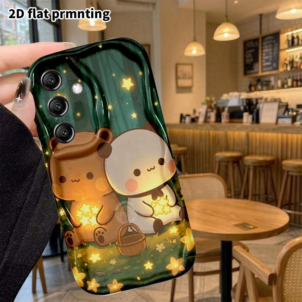 Phone Case: 2D Flat Samsung Galaxy A34 A35 S20 S22 S21 FE Plus Ultra Protective Case, Bear and Panda, Christmas and Halloween Gift
