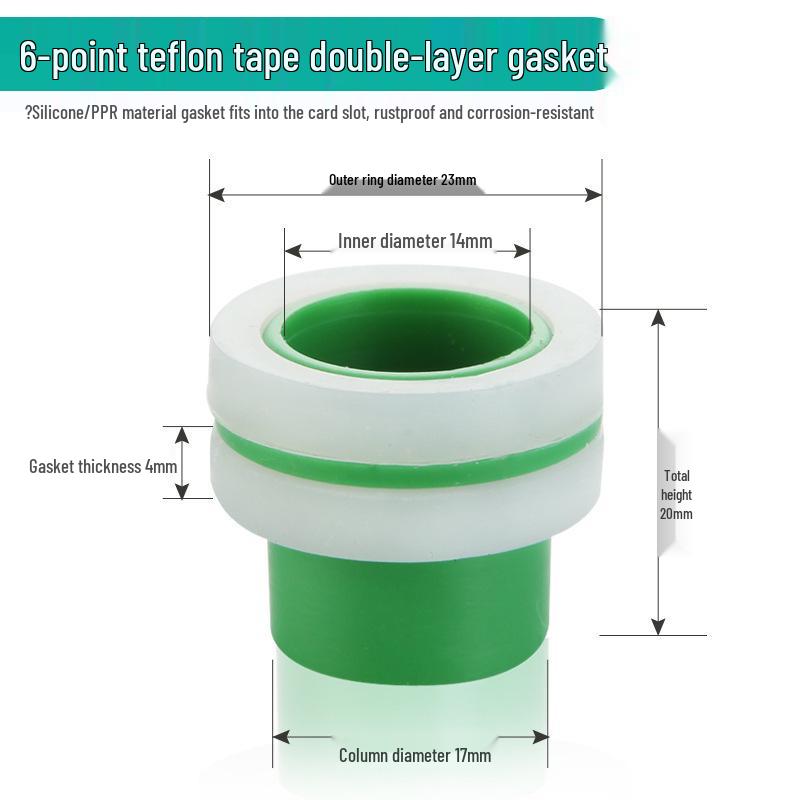 High-temp resistant rubber silicone sealing washer with flat mesh gasket for 4-point water heater and 6-point water meter shower inlet hose.