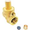 2-calowy Mosiężny Reduktor Ciśnienia Wody Zawór Utrzymujący Regulator Regulowany Zawór Bezpieczeństwa Manometr 1 szt. (Rozmiar : Zawór z manometrem)