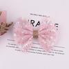 New Chic Princess Lace Hair Clips Bling Netting Sequins Bow Hairpins Glitter Knot Hair Bow Sweet Head Wear Girls Accessories