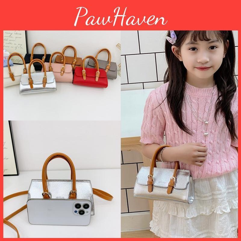 Handbag Girl Stylish Kids Mini Shoulder Bag Shopping Purse With Simple Style