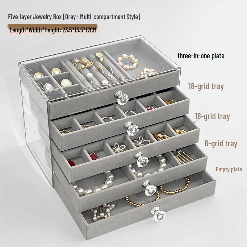 Elegant Multi-Layer Jewelry Storage Box for Necklaces & Earrings, Large Capacity Gift Box