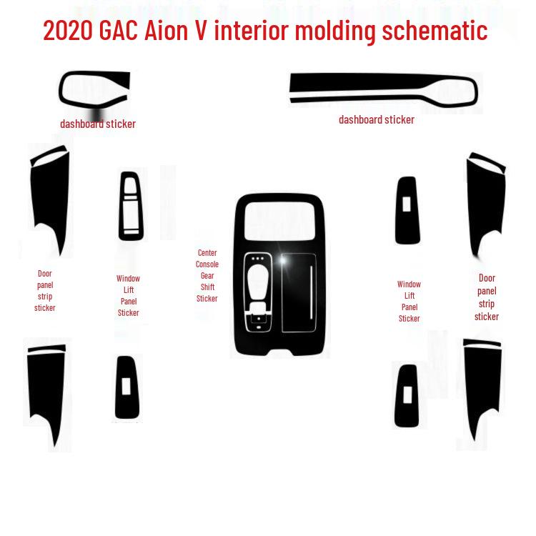 Aion V Interior Sticker Decal for Gear Shift Decor