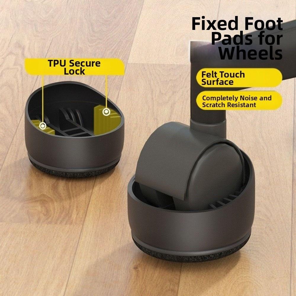 5Pcs Universal Office Chair Wheel Floor Protector Chair Wheels Stopper Office Chair