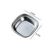 Stainless Steel Sauce Dish Multi Compartment Condiment Plate Gold Color Thickened Korean BBQ Dipping Plate Outdoor Picnic Dish Camping Tableware