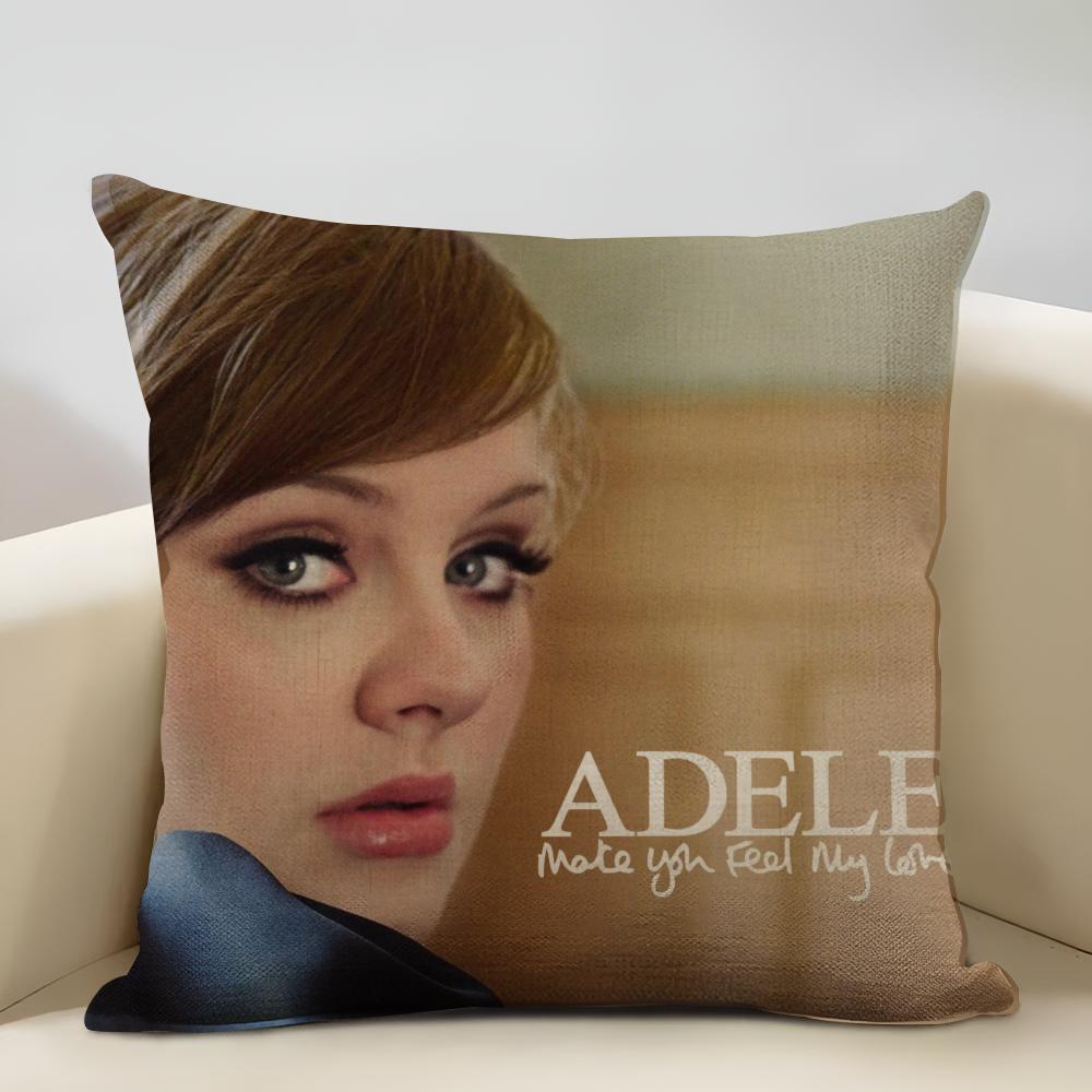 A-A-ADELE-S Ablum Cushion Cover Household Decoration Linen Sofa Cushion Cover: Skin-Friendly & Breathable with Invisible Zipper