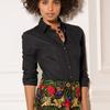Bluză de damă cu mânecă lungă, croială slim fit, culoare solidă, primăvară și toamnă