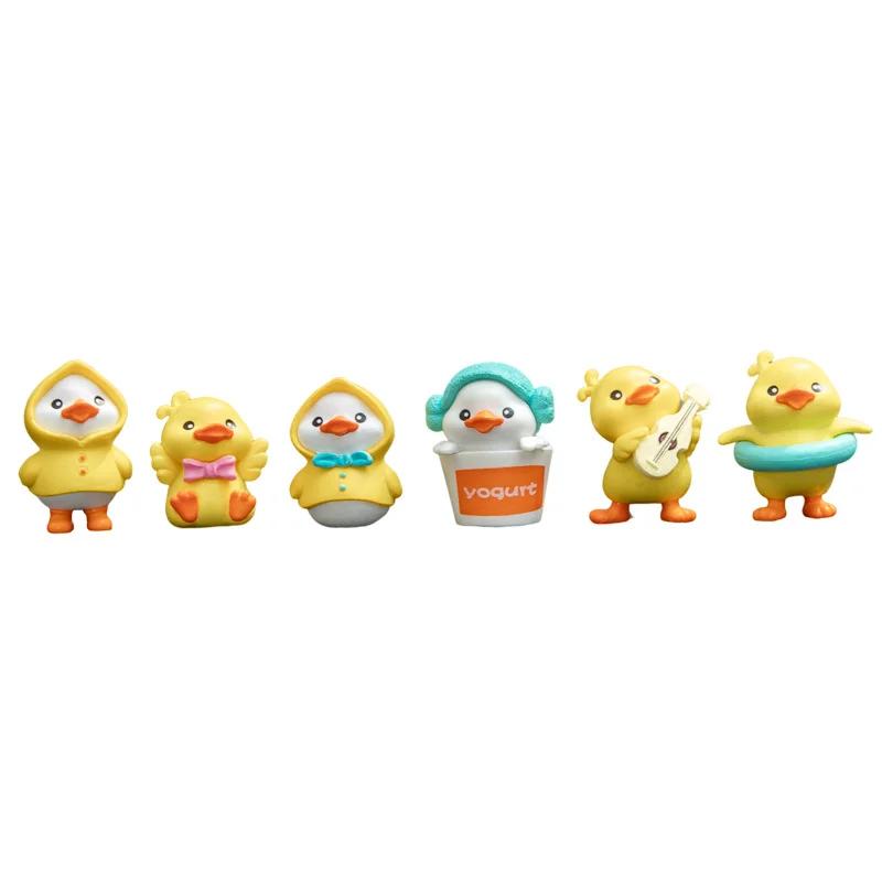 New Creative Mini Yellow Car Duck Rubber Car Accessories Dashboard Toys Little Duck Car Decoration Interior Cute Accessories