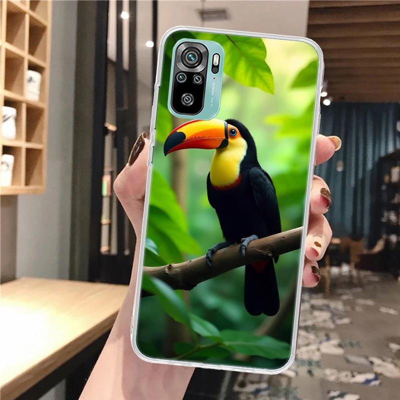 Tropical Toucan Soft Phone Case For Xiaomi Redmi Note 14 14S 13 12S 12 11S 11 11E Pro Plus 11T 10S 10 9S 5G Pattern Cover Redmi