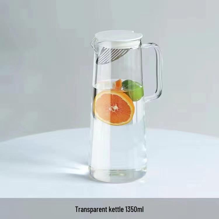 Amber High-Capacity Glass Pitcher Set for Cold Beverages