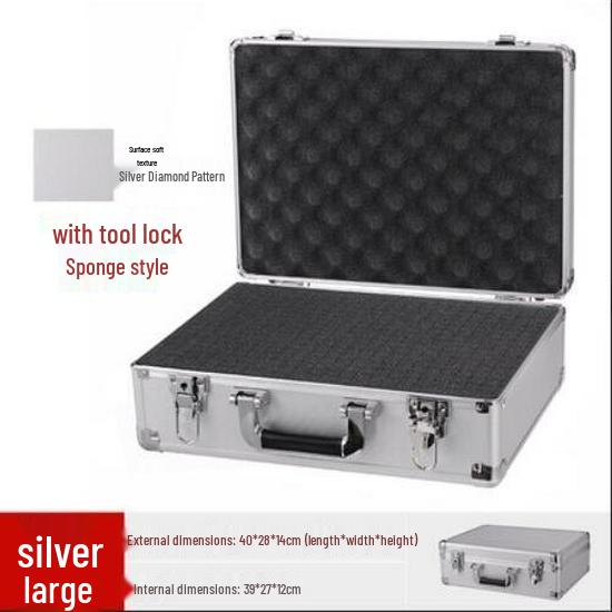 Portable Aluminum Alloy Toolbox for Insurance Documents and Equipment Storage