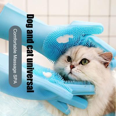 1Pair Pet Grooming Gloves Dog Washing Gloves Cat Bathing Supplies Pet Cleaning Gloves Pet Bath Massage Gloves Pet Supplies