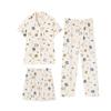 Crayon Xiaoxin Same Pajamas Women's Thin Summer Short-sleeved Three-piece Set Cotton Large Size Loose Women's Loungewear Set