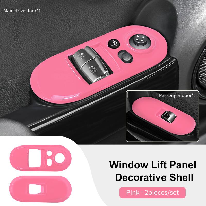 Car Window Lift Panel Decorative Shell For MINI COOPER S JCW F56 2014- ABS Car Window Button Interior Decoration Accessories