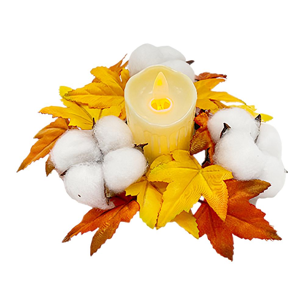 Осенние свечные кольца венки 9 — фото 10