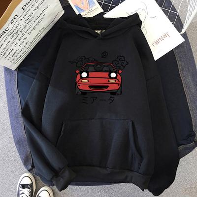 Hoodie mit Auto-Cartoon-Muster, einfacher Auto-Druck, Unisex-Hoodie, modischer Damen-Langarmmantel, Harajuku-Stil, Unisex-Straßen-Hoodie