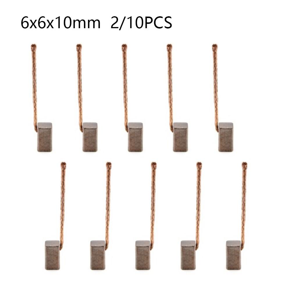 2/10pcs Carbon brush 6x6x10mm For blower motor Fan motor